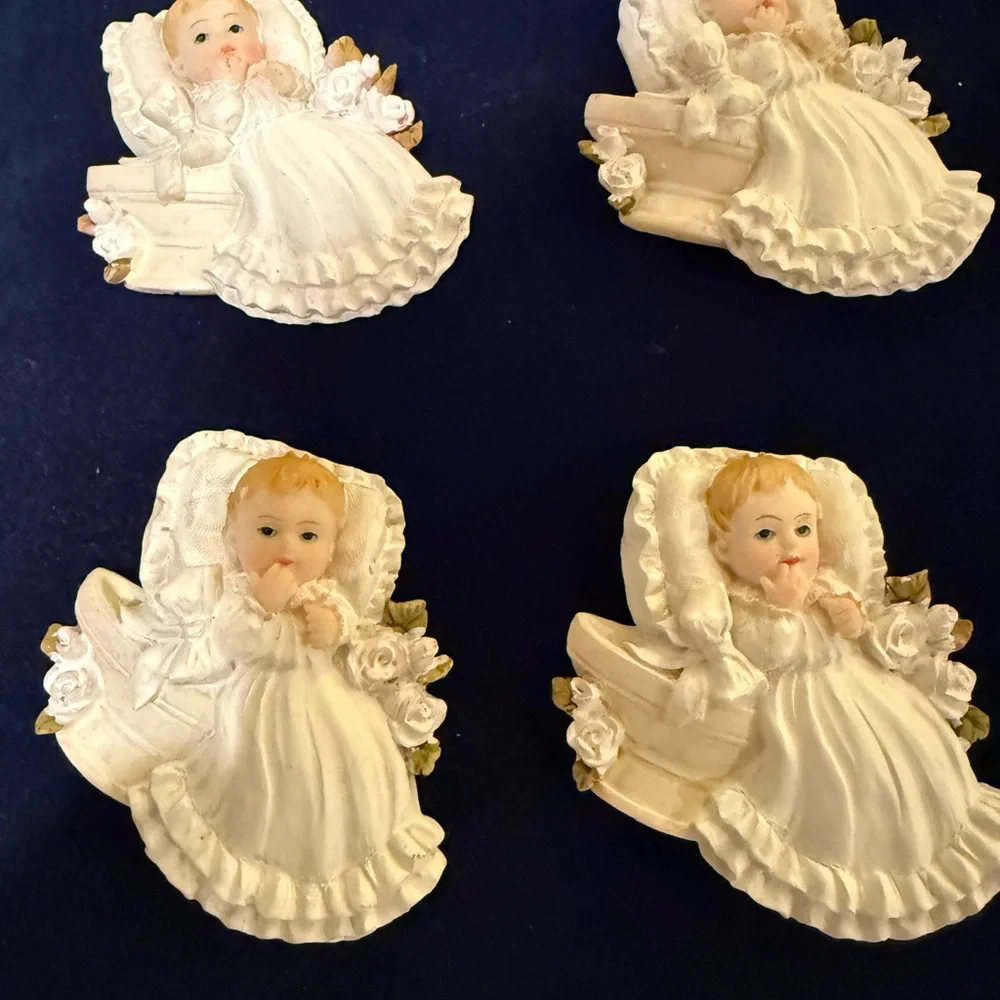 Set of 12 party favor magnets for baptism/christening/baby shower